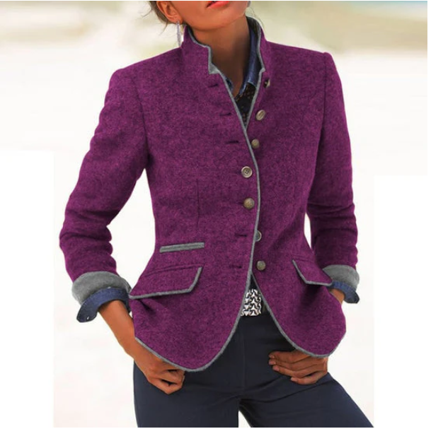 Luisa | Damen Cardigan elegant mit Kragen modern