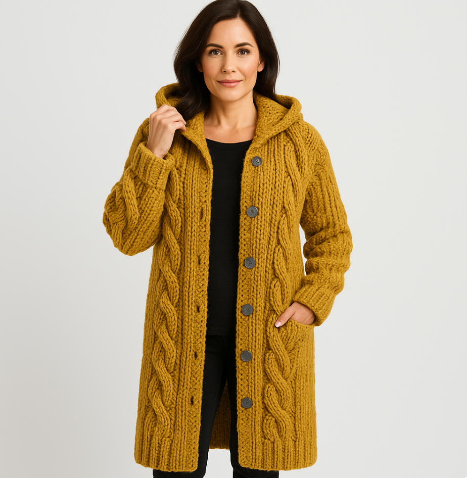 Greta | Stilvoller Strickmantel Damen zeitlos