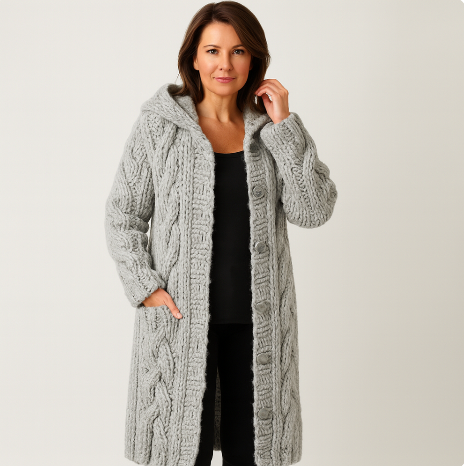 Greta | Stilvoller Strickmantel Damen zeitlos