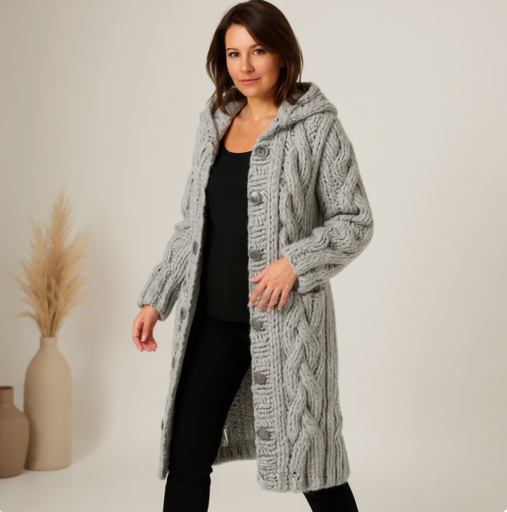 Greta | Stilvoller Strickmantel Damen zeitlos