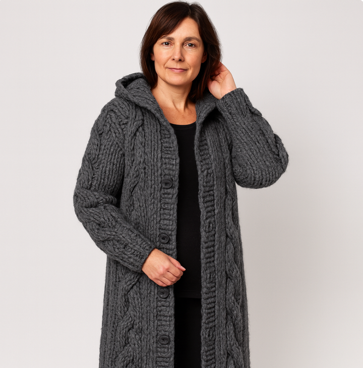 Greta | Stilvoller Strickmantel Damen zeitlos