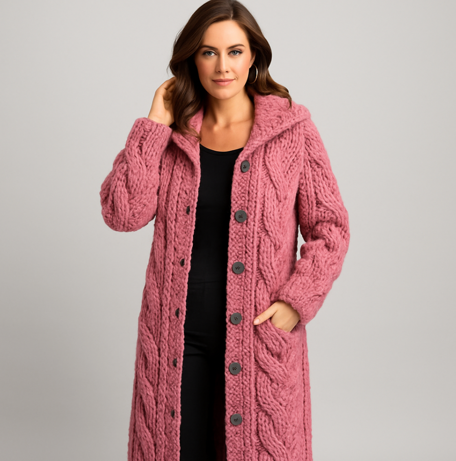 Greta | Stilvoller Strickmantel Damen zeitlos