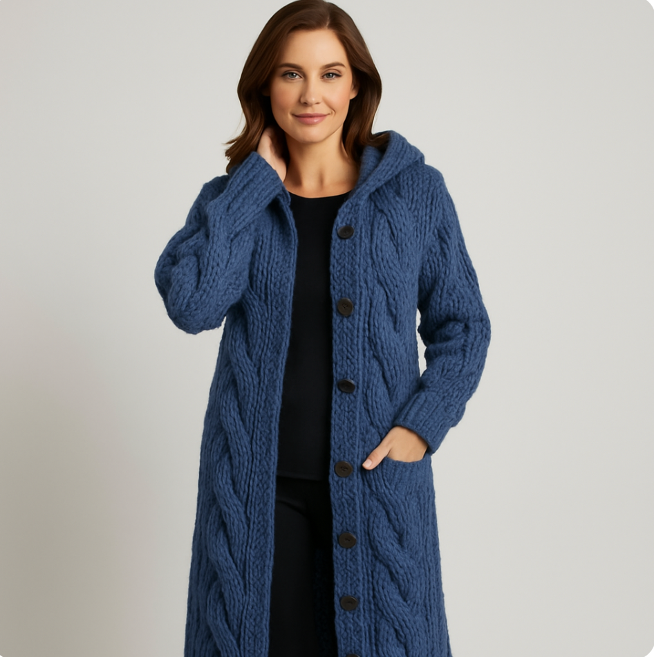 Greta | Stilvoller Strickmantel Damen zeitlos