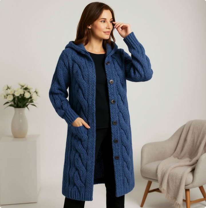 Greta | Stilvoller Strickmantel Damen zeitlos