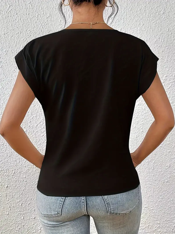 Lauren | Oberteil mit V-Ausschnitt in weichem Stoff