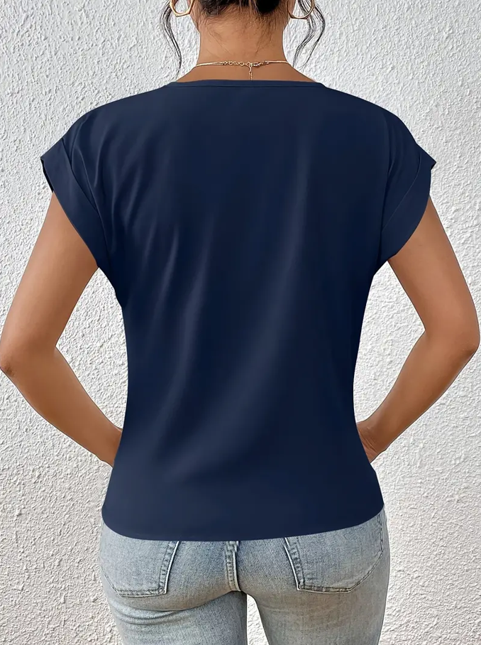 Lauren | Oberteil mit V-Ausschnitt in weichem Stoff