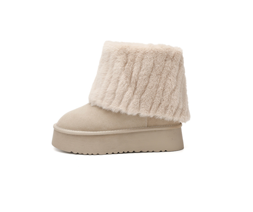 Frieda | Warme Damenstiefel mit Kunstfellfutter