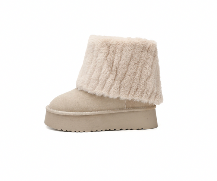 Frieda | Warme Damenstiefel mit Kunstfellfutter