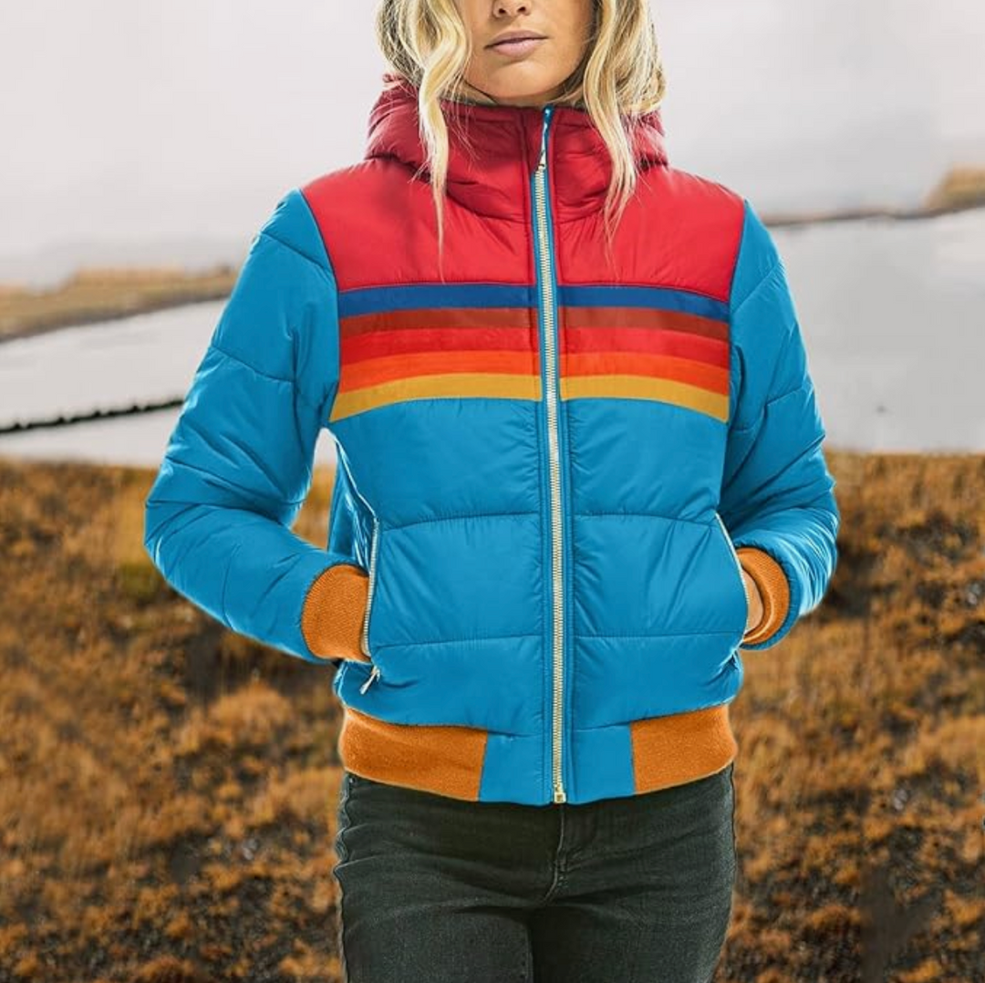 Carla | Retro-Parka mit Kapuze und Kunstfellbesatz