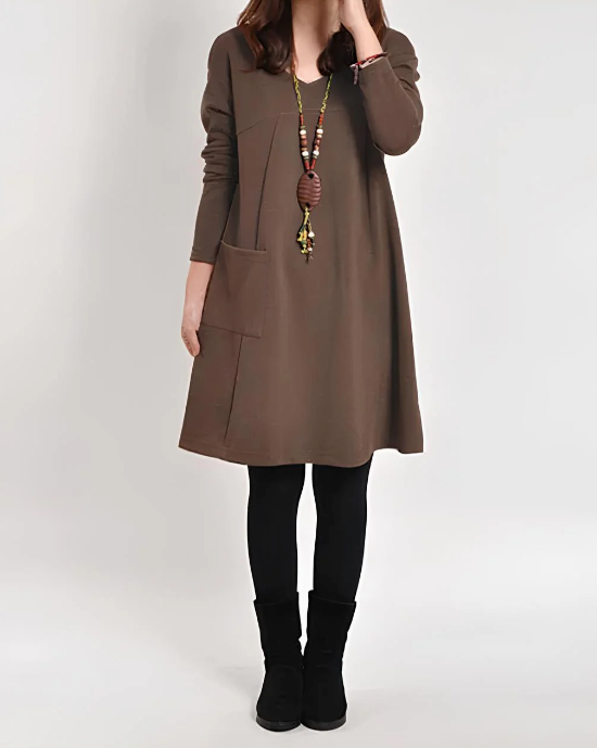 Amaya | Gemütliches Taschenkleid für Alltag und Freizeit