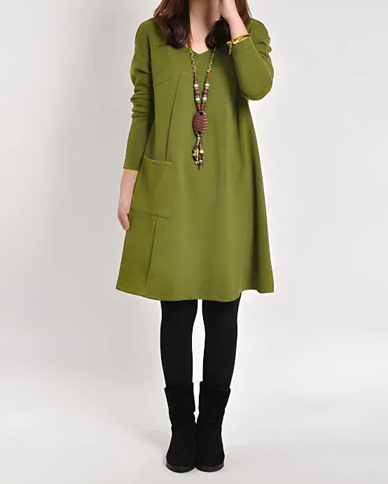 Amaya | Gemütliches Taschenkleid für Alltag und Freizeit