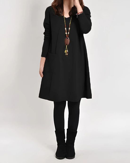 Amaya | Gemütliches Taschenkleid für Alltag und Freizeit