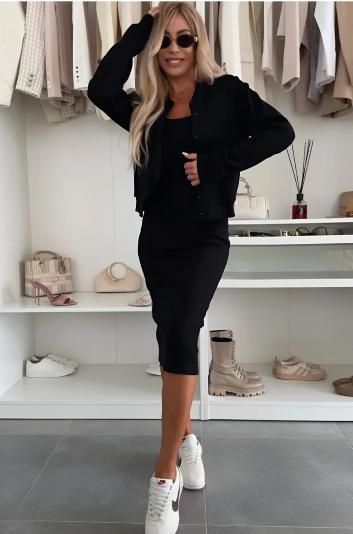 Nora | Kleid und Jacke im trendigen Design