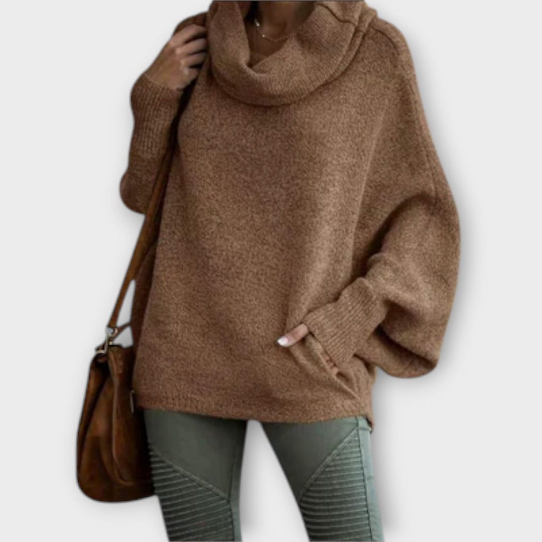 Lea | Eleganter Strickpullover für Damen in Schildpatt