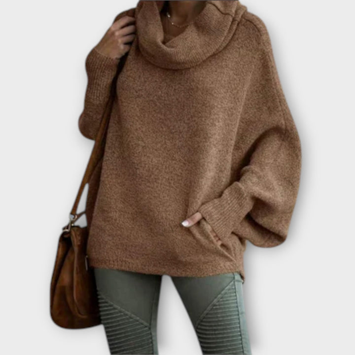 Lea | Eleganter Strickpullover für Damen in Schildpatt