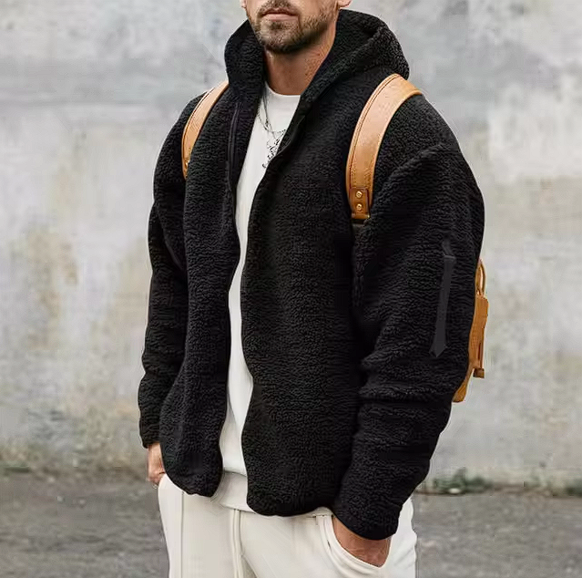 Markus | Fleecejacke für Herren mit Kapuze und Stil