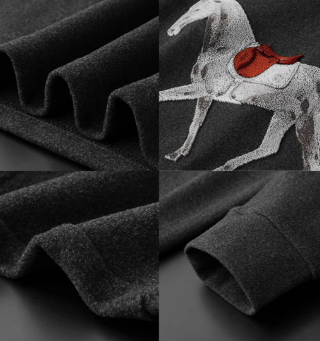 Sattelstrickpullover mit hohem Kragen und kuscheligem Innenfutter