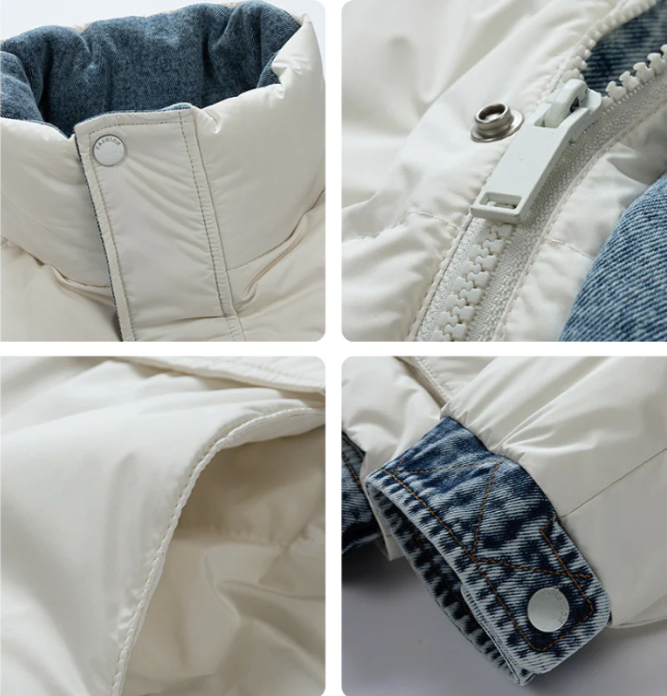 Stonehaven | Gefütterte Daunenjacke aus robustem Denim