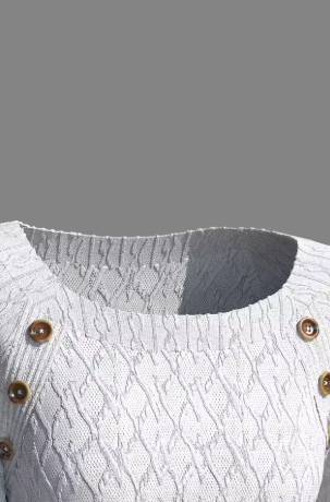 Talia | Elegante Ösenbluse mit schimmerndem Stoffeinsatz