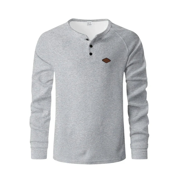 Rafael | Struktur-Henley Herren elegant & alltagstauglich