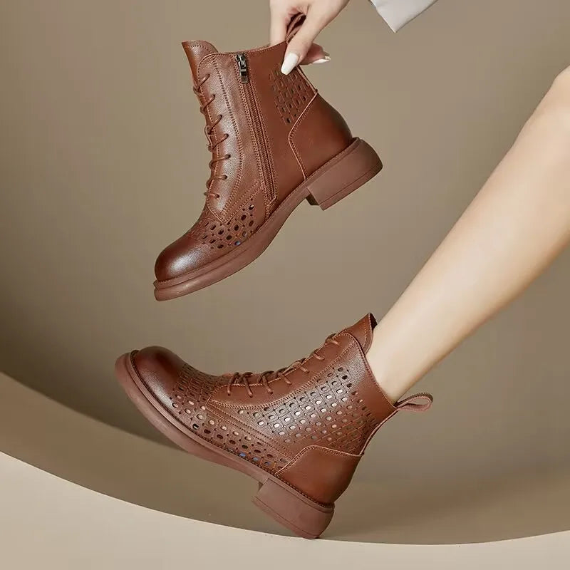 Modische Hohlstiefel mit bequemer Passform für Damen