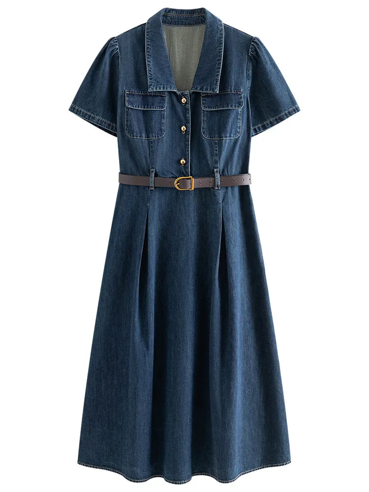 Malibu | Ausgestelltes Denimkleid mit Flair