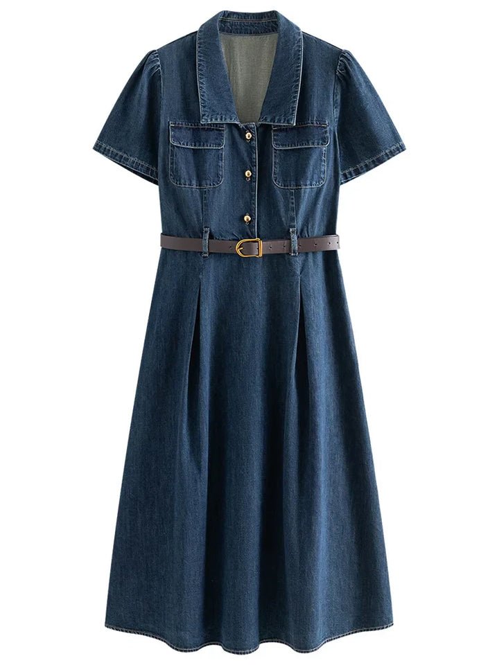 Malibu | Ausgestelltes Denimkleid mit Flair