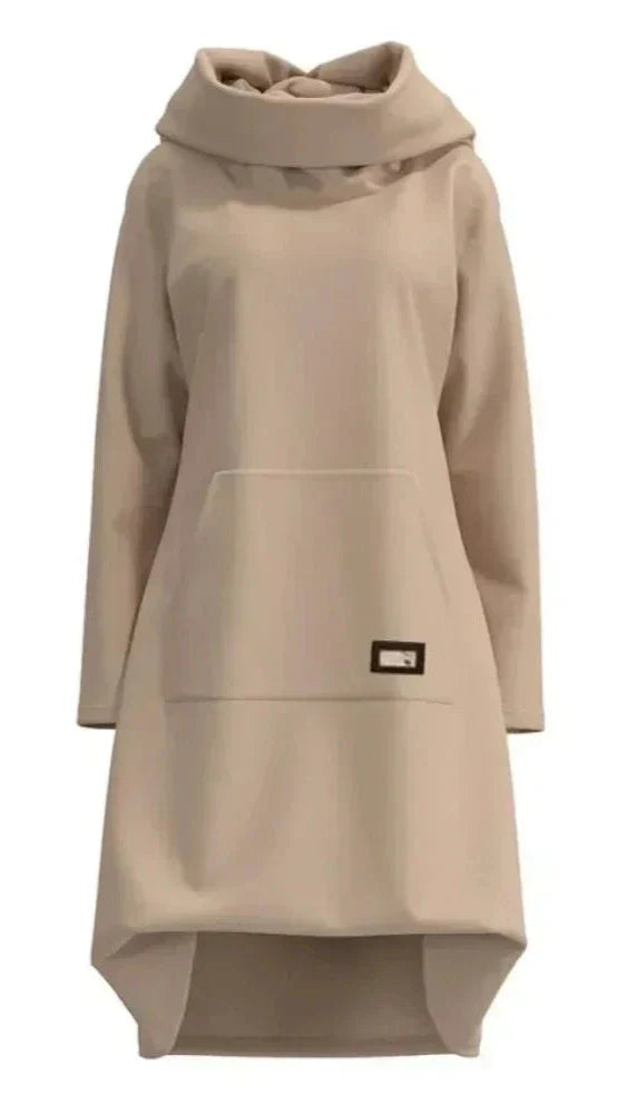 Maya Winter | Langärmeliges Kapuzenkleid für Damen