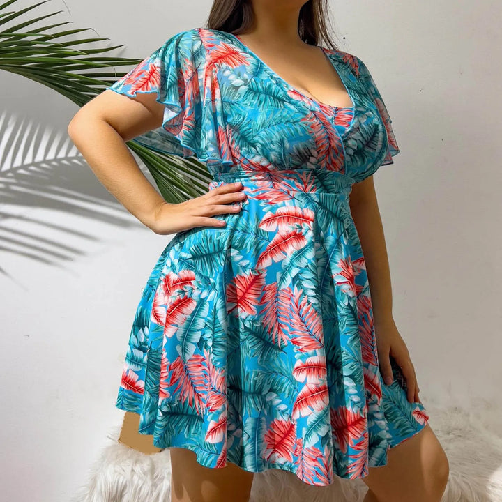 Amara | Tropisches Kleid mit Muster Damen