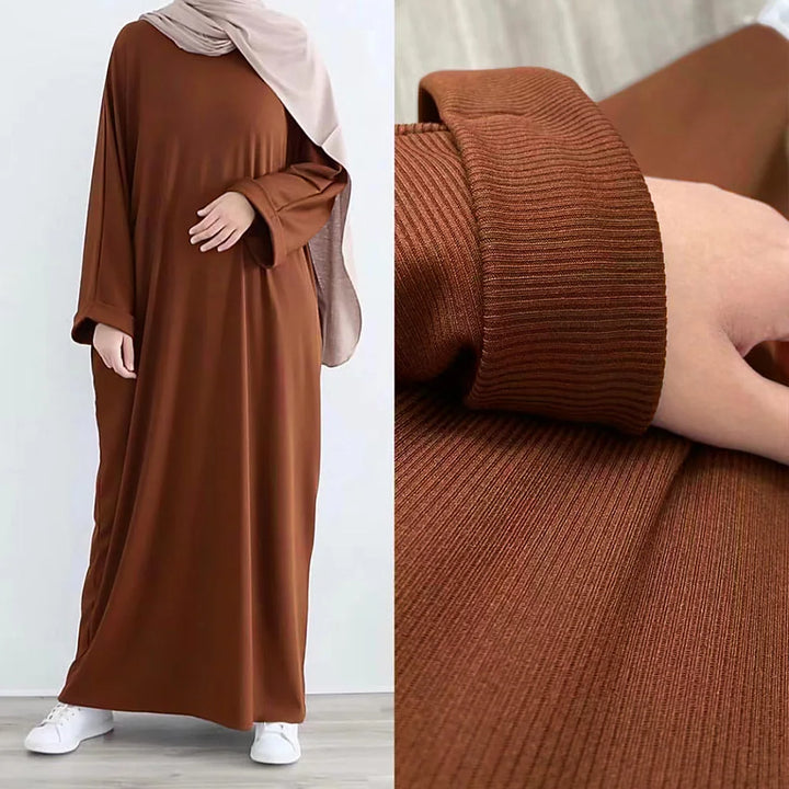 ESMA | Elegant gestrickte Abaya im Maxistil für Damen