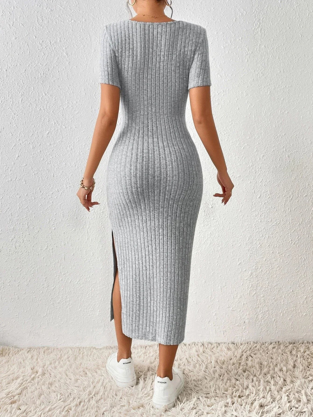 Elegantes gestricktes Maxikleid für stilvolle Auftritte