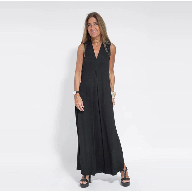 Beatrice | Elegantes langes Kleid und Strickjacke im Set