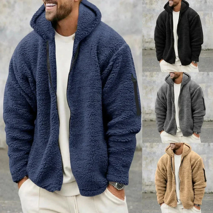 Markus | Fleecejacke für Herren mit Kapuze und Stil
