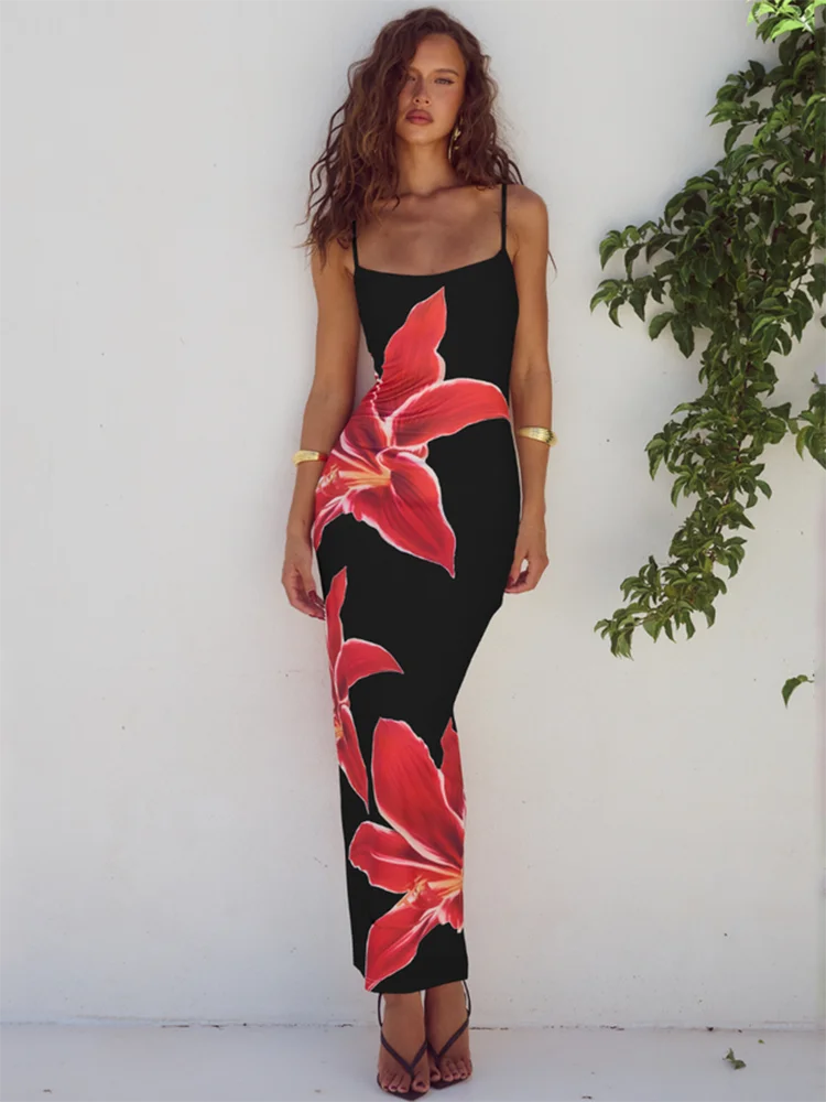 Matiwa | Langes Kleid mit Blumenmuster