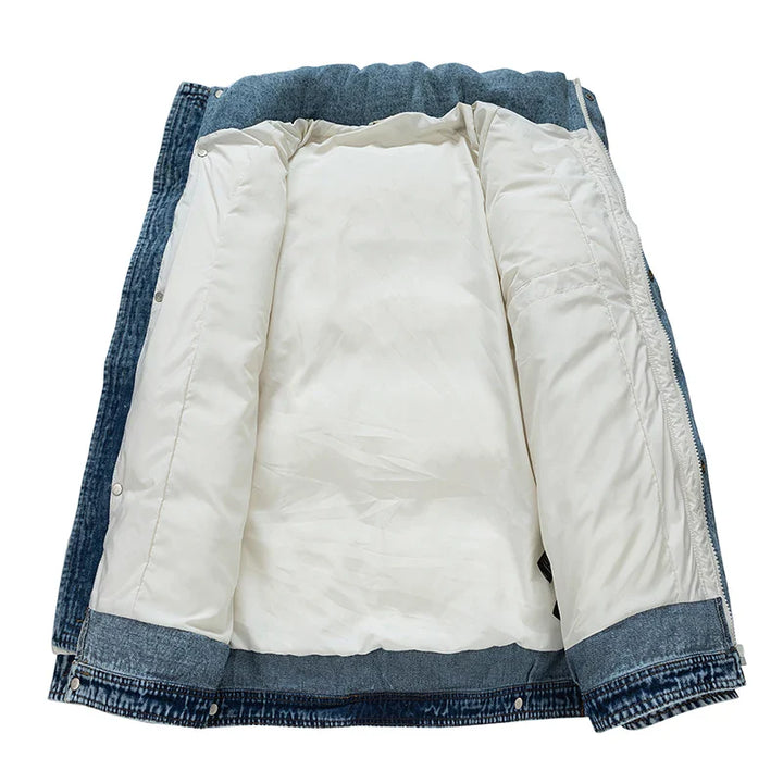 Stonehaven | Gefütterte Daunenjacke aus robustem Denim