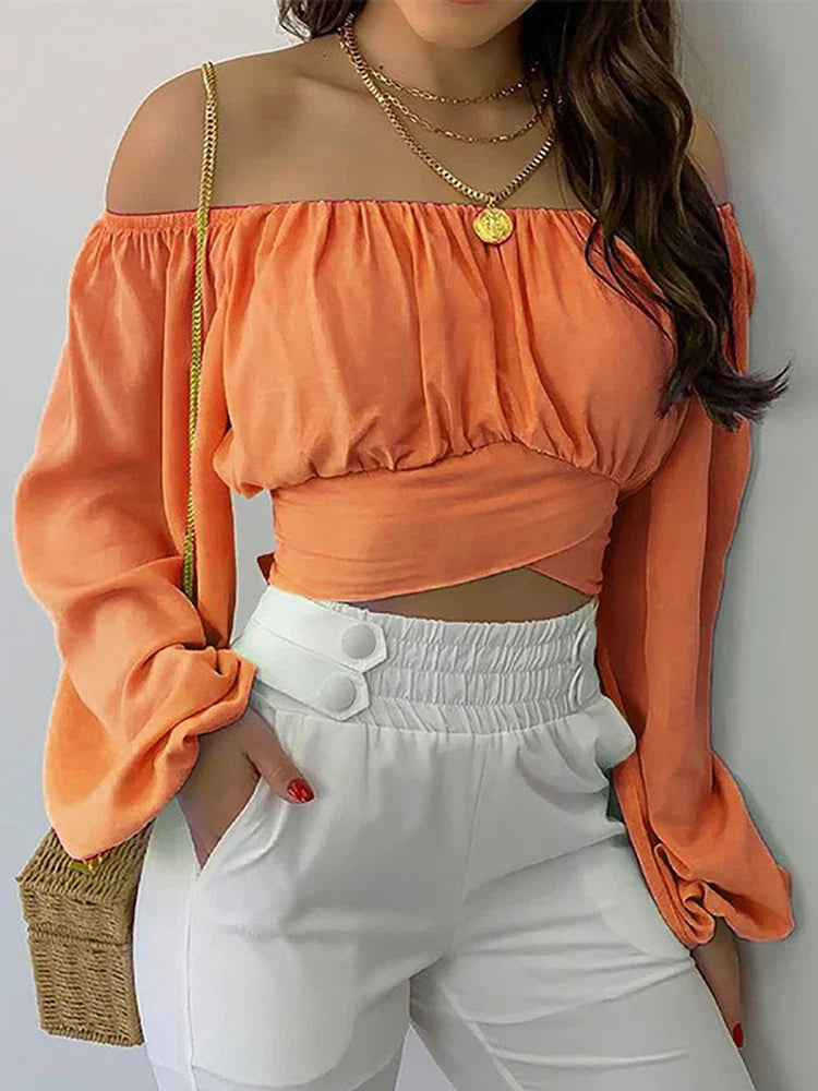 Boho Dreams schulterfreies Top für sonnige Festivaltage