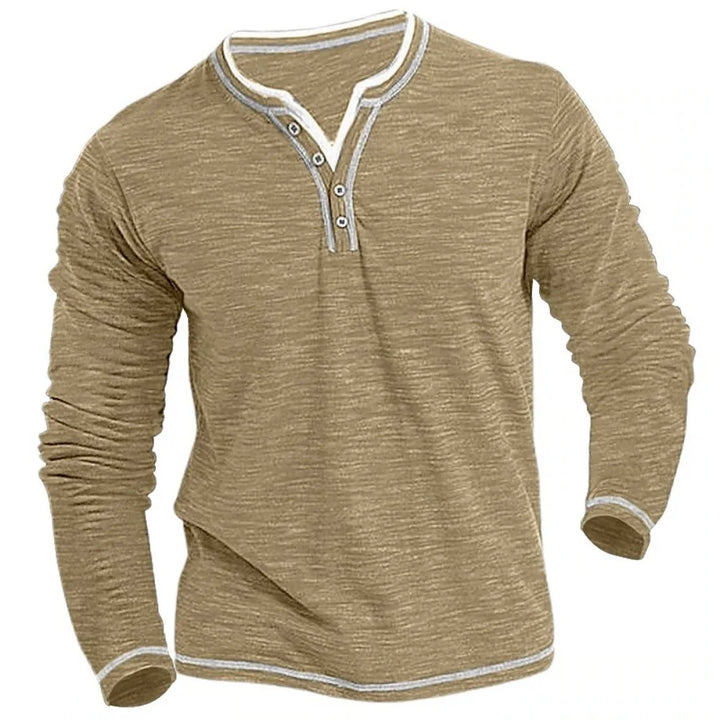 Lukas | Herren Langarmshirt mit V-Ausschnitt