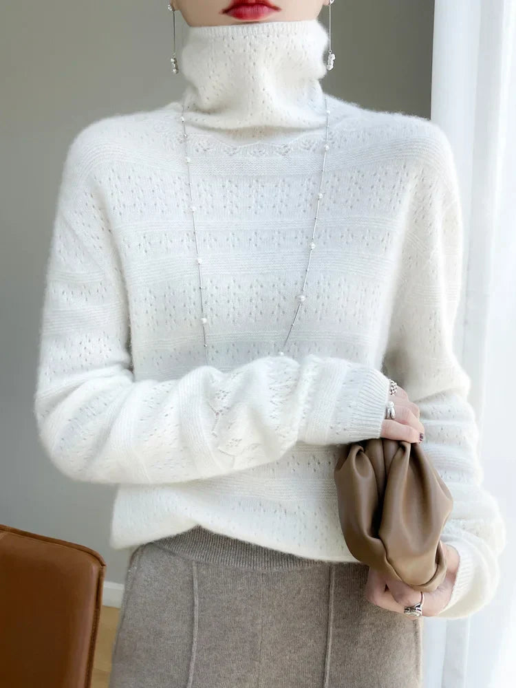 Tina | Minimalistischer Strickpullover aus Wolle