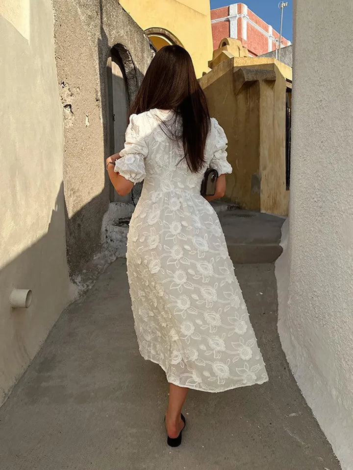 Greta | Elegantes Mykonos Kleid Damen Stil
