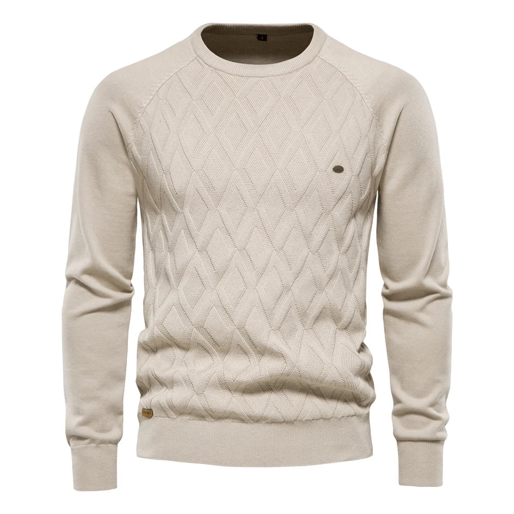 Leon | Zeitloser Pullover für Herren im Rautendesign