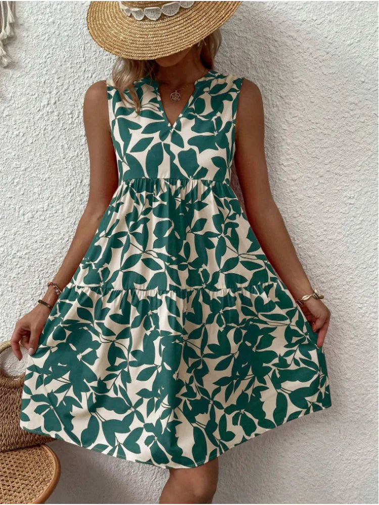 Catalina | Minikleid Boho-Druck Strand-Sommerkleid