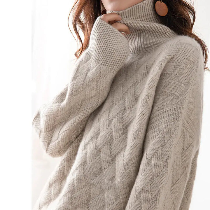Mila | Zeitloser Strickpullover mit feinem Rollkragen