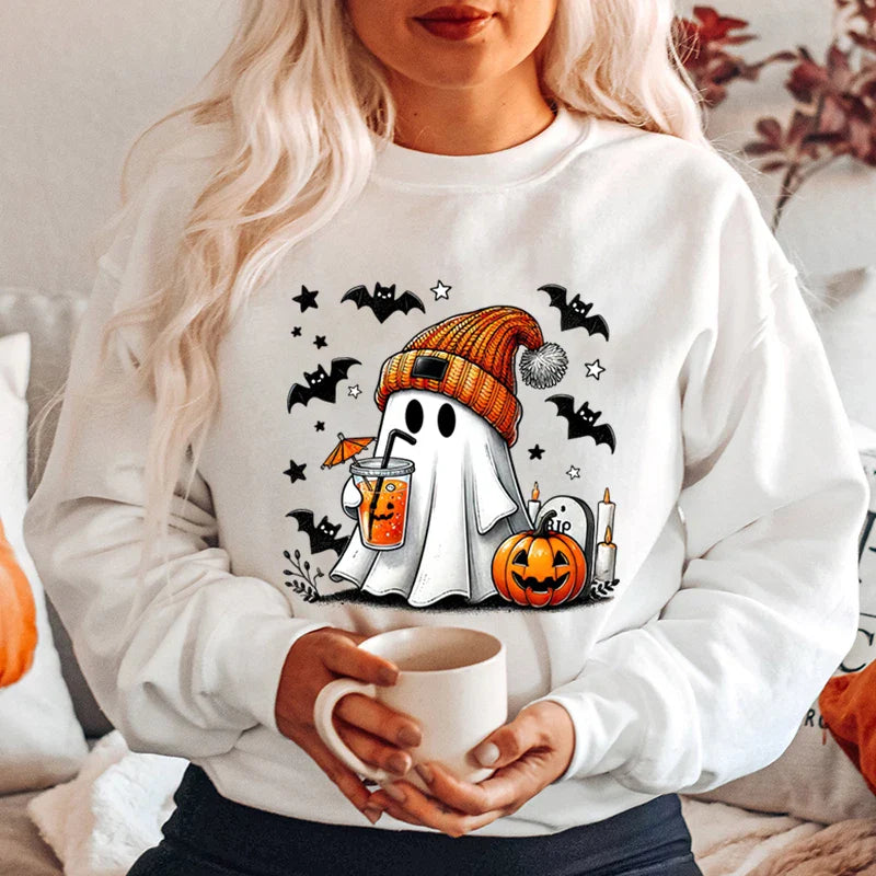 NovaWeen | Kuscheliges Halloween Sweatshirt mit Geist-Print
