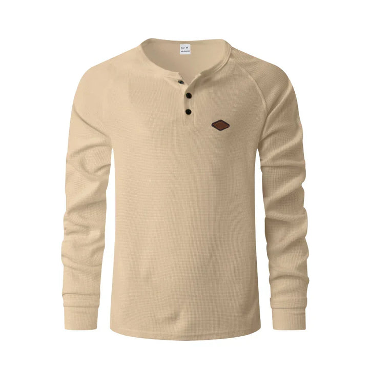 Rafael | Struktur-Henley Herren elegant & alltagstauglich