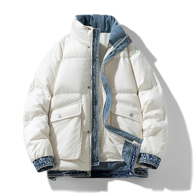 Stonehaven | Gefütterte Daunenjacke aus robustem Denim