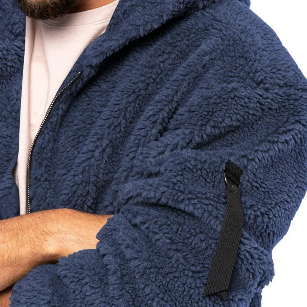 Markus | Fleecejacke für Herren mit Kapuze und Stil