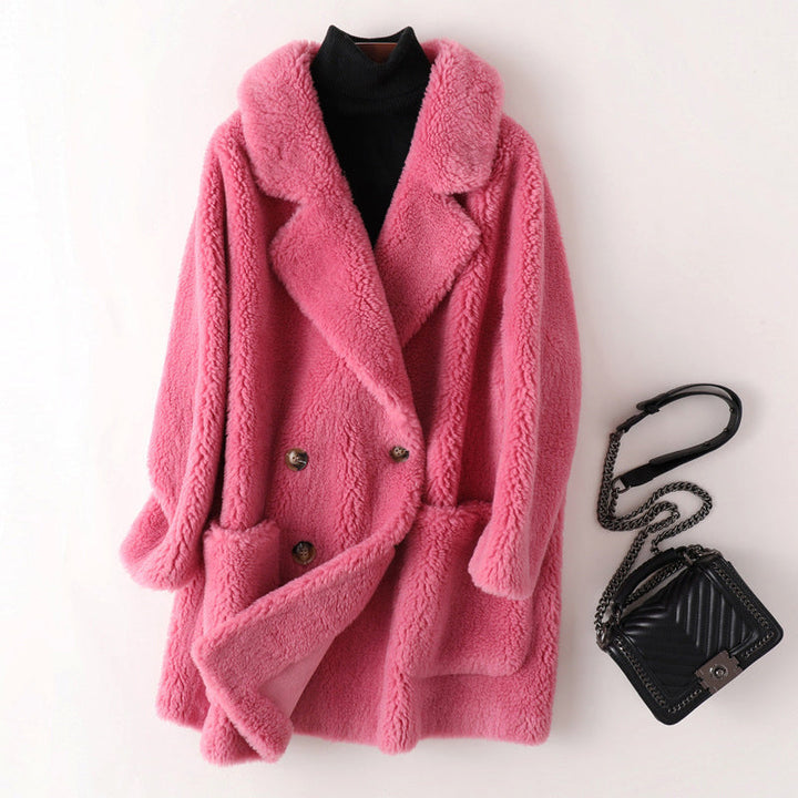 Maxine | Fleece-Mantel mit Revers für Damen