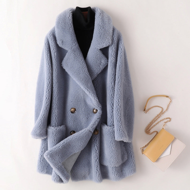 Maxine | Fleece-Mantel mit Revers für Damen