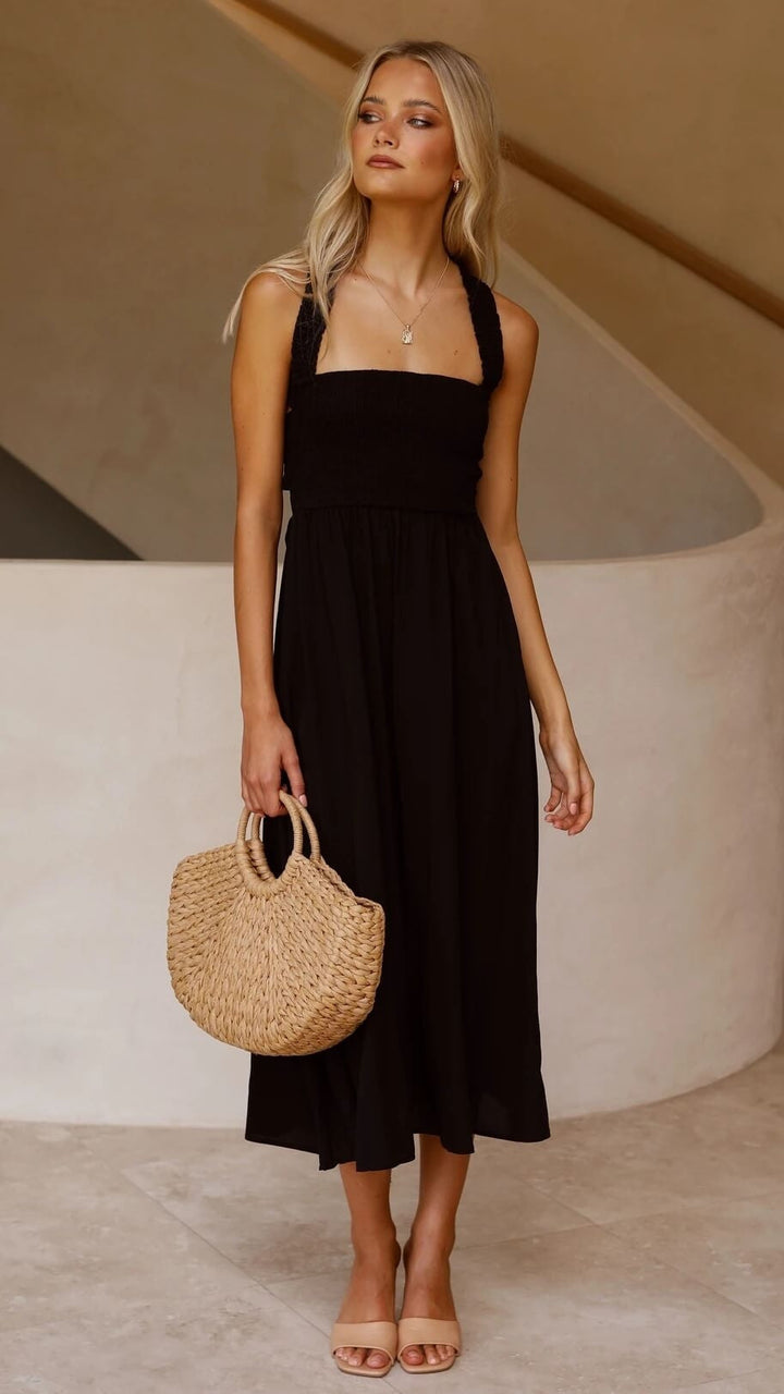 Leda | Elegantes Maxikleid mit fließendem Schnitt