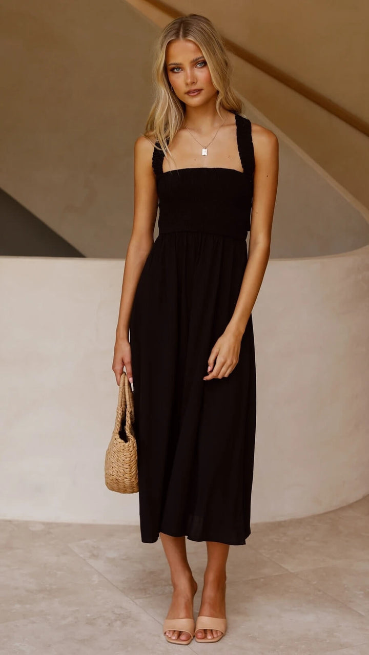 Leda | Elegantes Maxikleid mit fließendem Schnitt